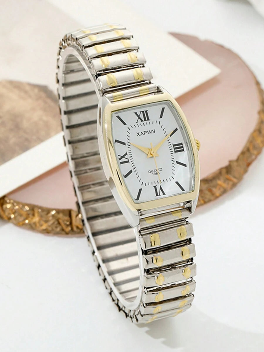 Vintage Barrel Shape Quartz Watch – Elegant Watch for Women