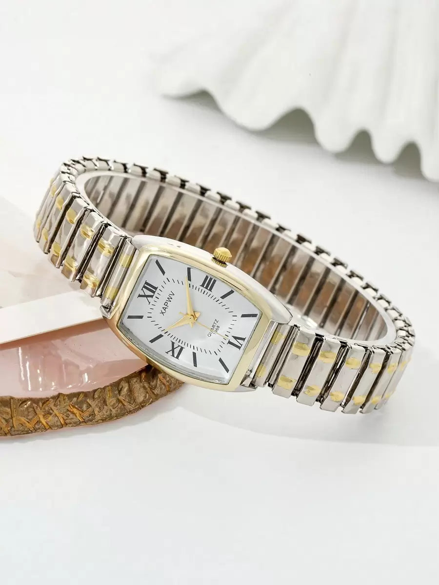 Vintage Barrel Shape Quartz Watch – Elegant Watch for Women
