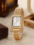 Pearl Bracelet Watch – Square Dial Dress Watch for Women