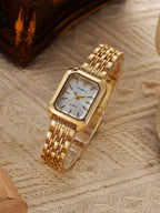 Pearl Bracelet Watch – Square Dial Dress Watch for Women