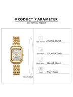 Pearl Bracelet Watch – Square Dial Dress Watch for Women
