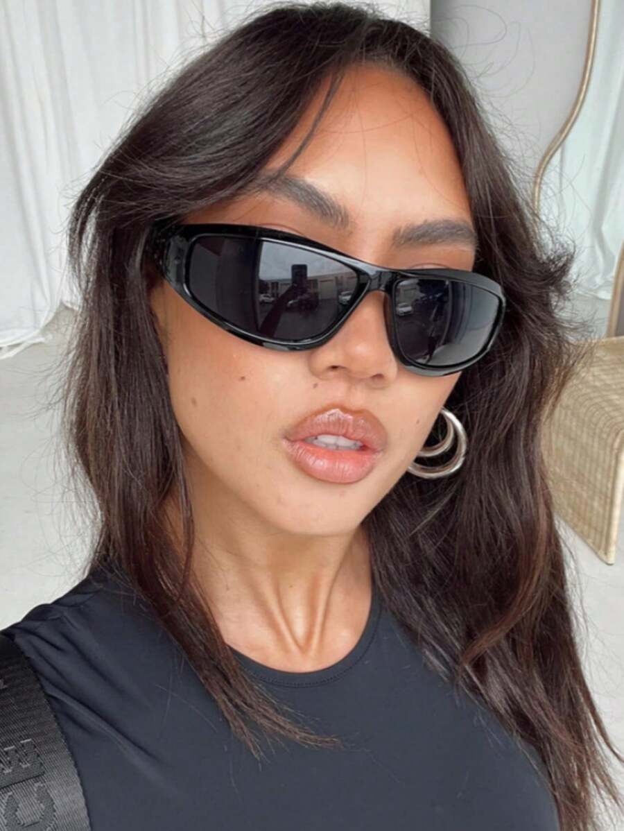 Oversized Wrap Wayfarer Y2K Glasses – Festival Eyewear for Women