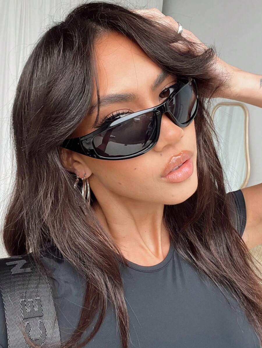 Oversized Wrap Wayfarer Y2K Glasses – Festival Eyewear for Women