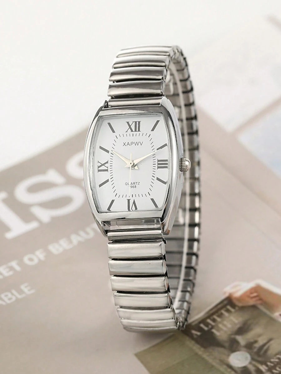Vintage Barrel Shape Quartz Watch – Elegant Watch for Women