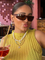 Oversized Wrap Wayfarer Y2K Glasses – Festival Eyewear for Women