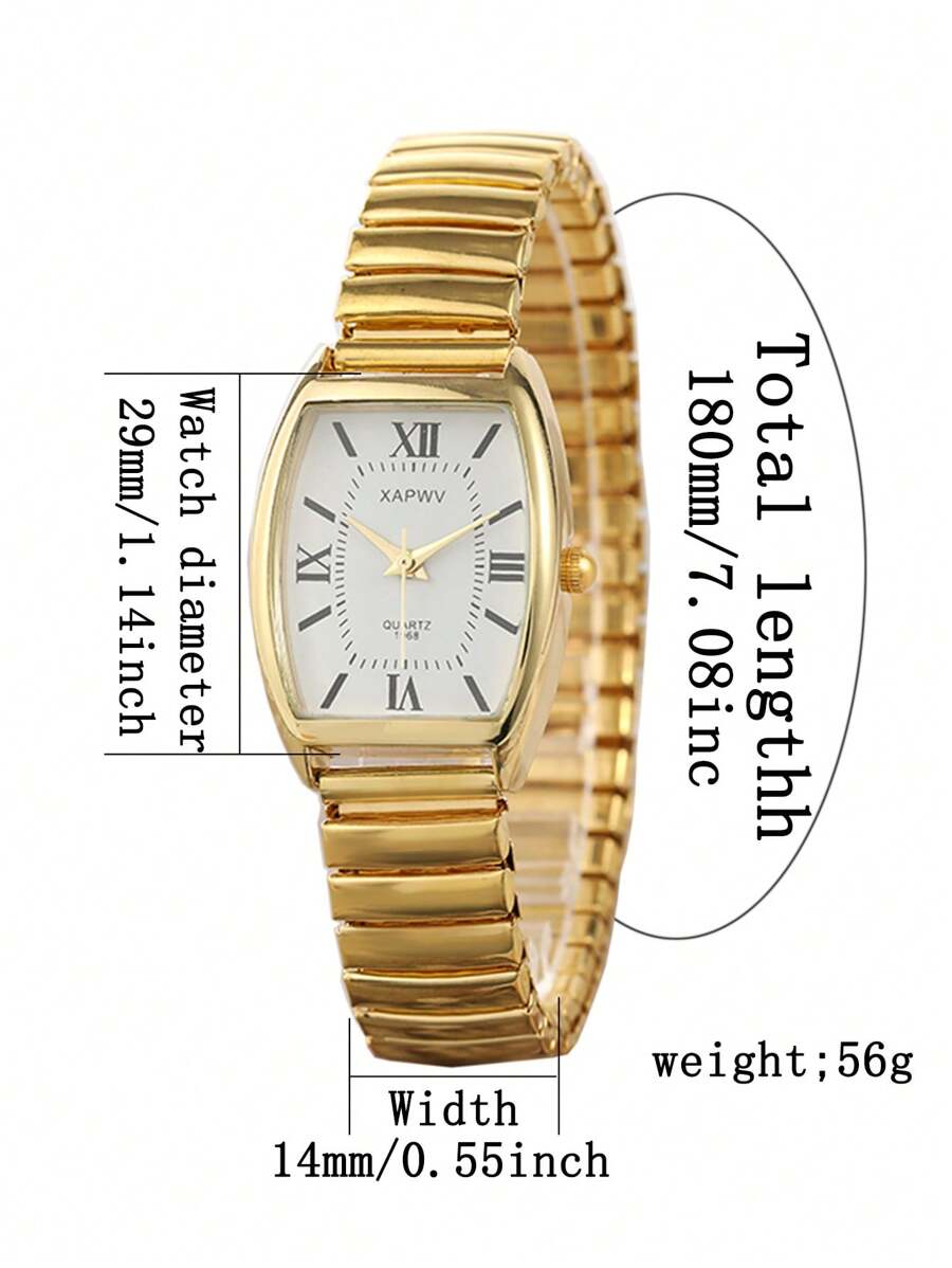 Vintage Barrel Shape Quartz Watch – Elegant Watch for Women