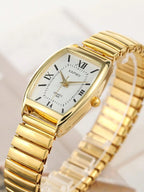 Vintage Barrel Shape Quartz Watch – Elegant Watch for Women