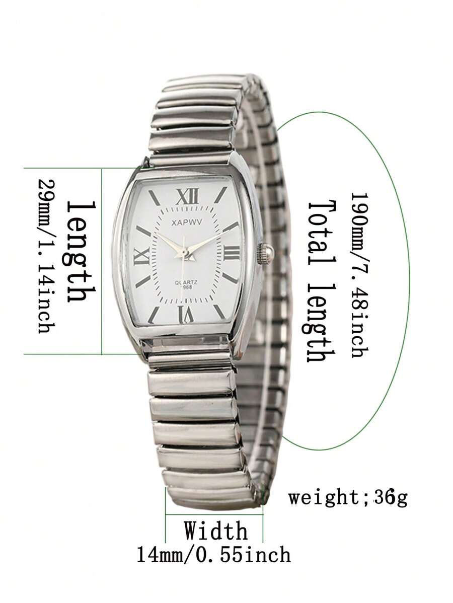 Vintage Barrel Shape Quartz Watch – Elegant Watch for Women
