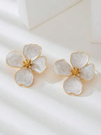 Tie Dye Drip Flower Asymmetric Stud Earrings – Jewellery for Women
