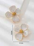 Tie Dye Drip Flower Asymmetric Stud Earrings – Jewellery for Women
