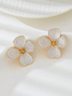 Tie Dye Drip Flower Asymmetric Stud Earrings – Jewellery for Women