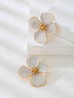 Tie Dye Drip Flower Asymmetric Stud Earrings – Jewellery for Women
