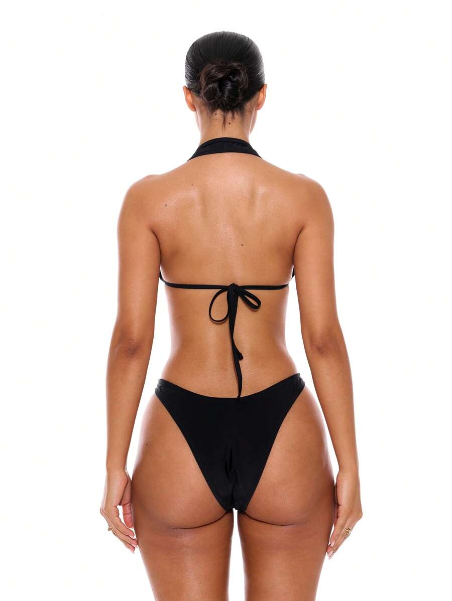 High Leg High Waist Print Bikini Bottoms – Summer Beach Vacation Swimwear