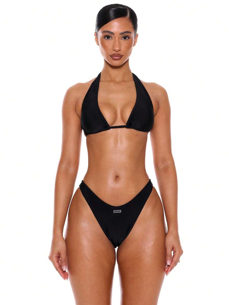 High Leg High Waist Print Bikini Bottoms – Summer Beach Vacation Swimwear