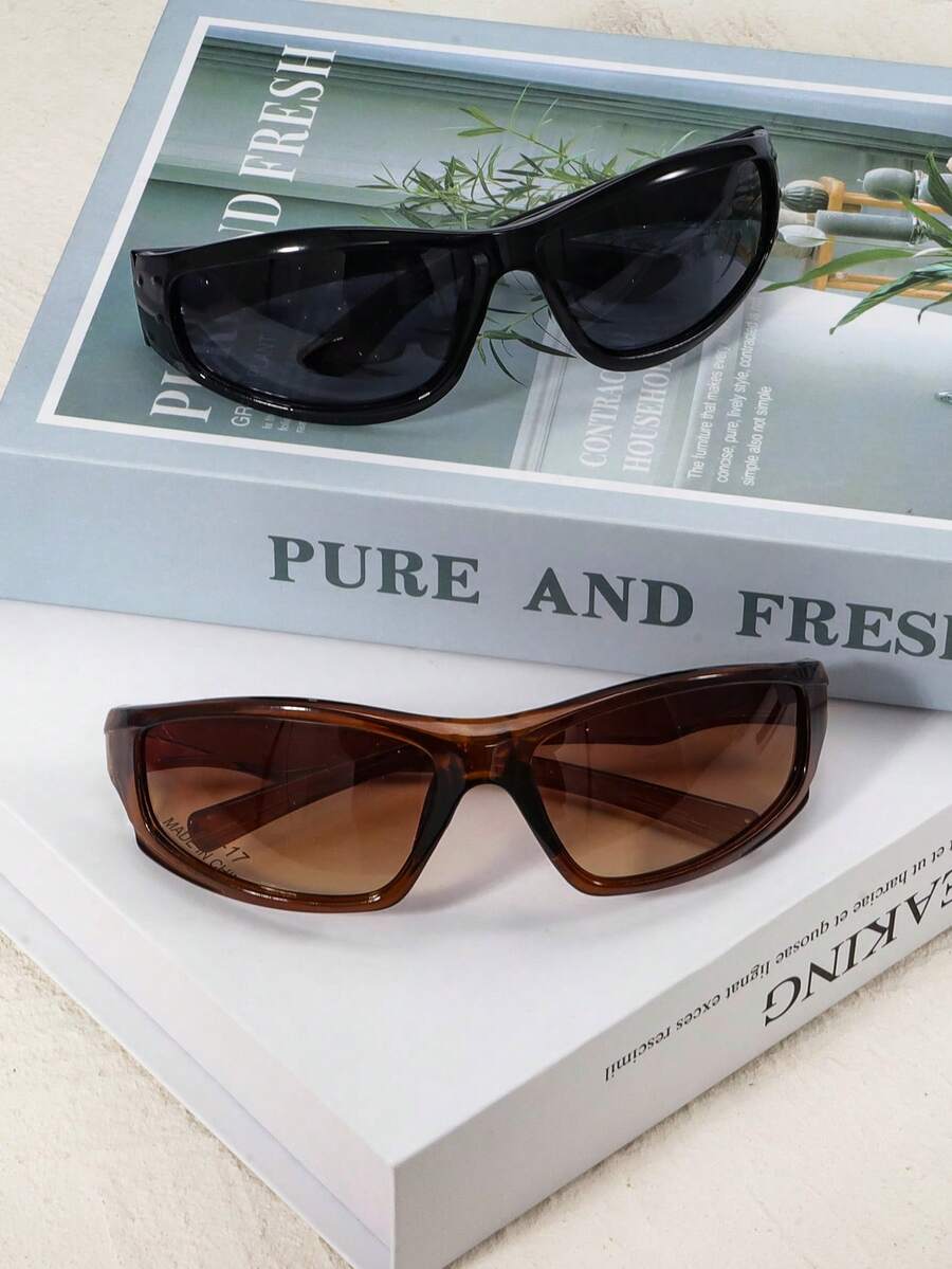 Oversized Wrap Wayfarer Y2K Glasses – Festival Eyewear for Women