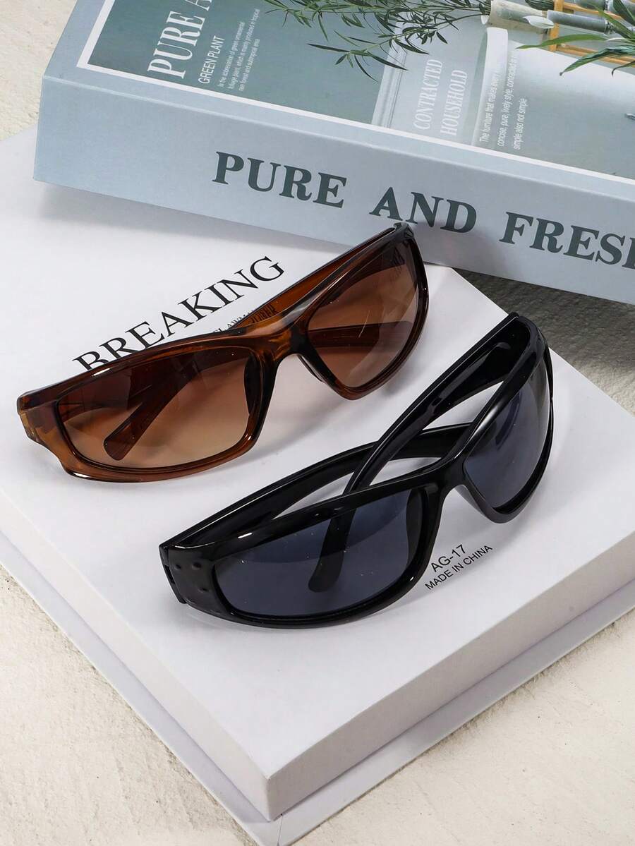 Oversized Wrap Wayfarer Y2K Glasses – Festival Eyewear for Women