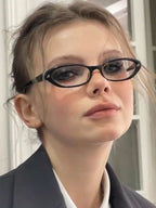Oval Cat Eye Transparent Glasses Frame – Retro Eyewear for Women