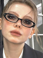 Oval Cat Eye Transparent Glasses Frame – Retro Eyewear for Women