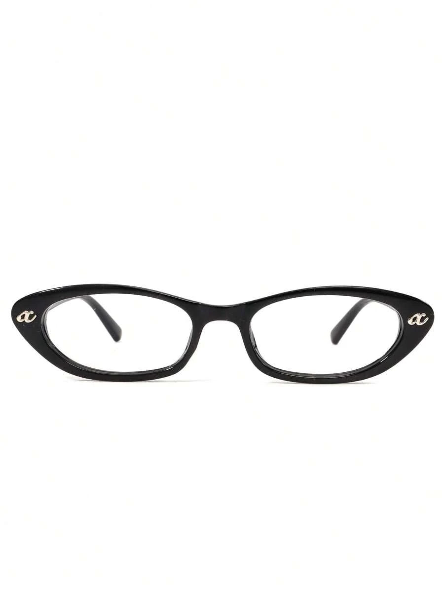 Oval Cat Eye Transparent Glasses Frame – Retro Eyewear for Women