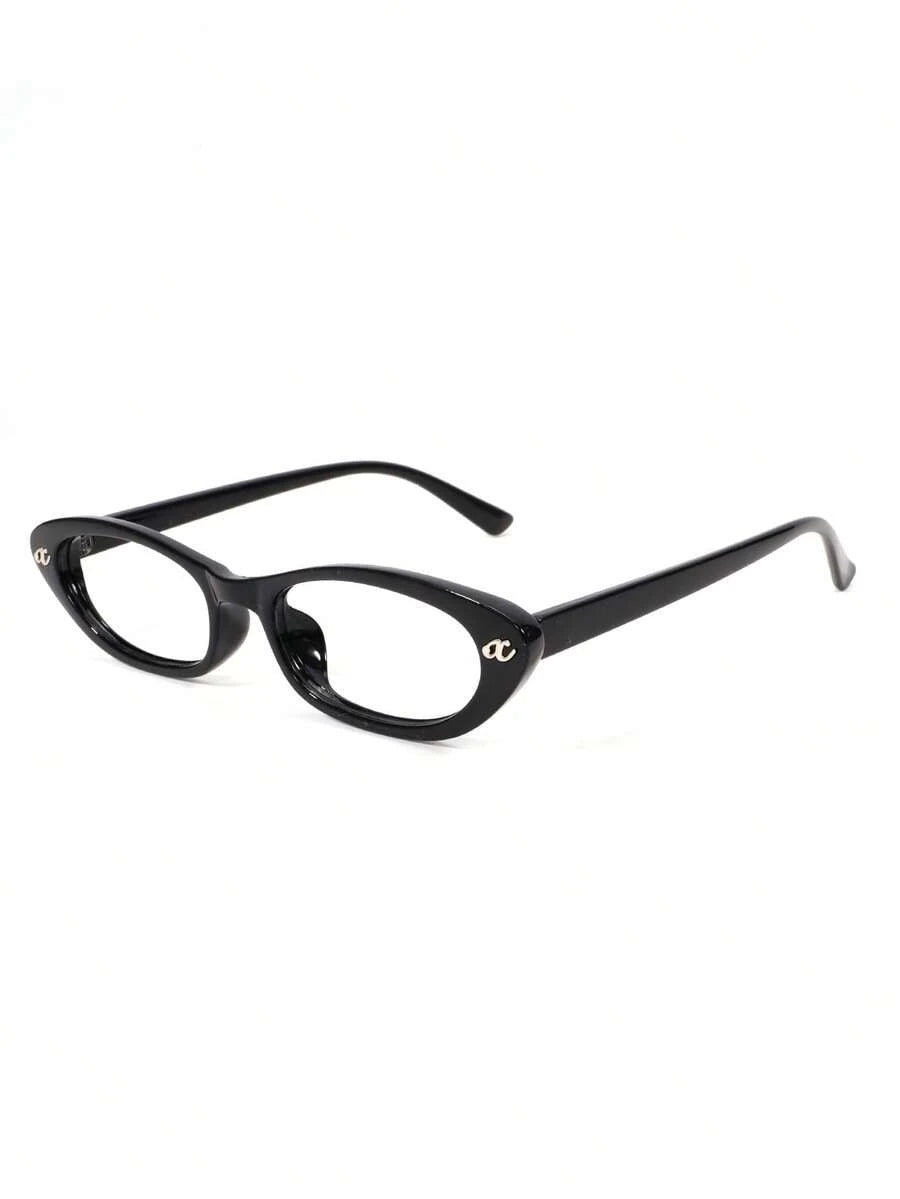 Oval Cat Eye Transparent Glasses Frame – Retro Eyewear for Women