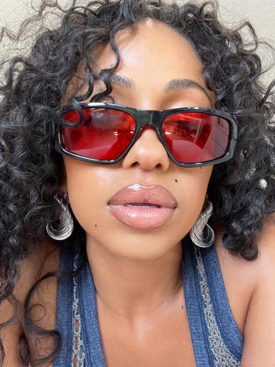 Oversized Wrap Wayfarer Y2K Glasses – Festival Eyewear for Women