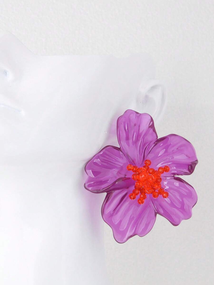 Colourful Resin Flower Earrings – Boho Jewellery for Women