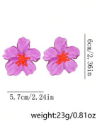 Colourful Resin Flower Earrings – Boho Jewellery for Women