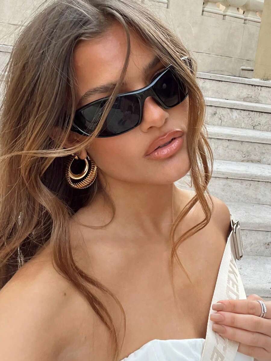 Y2K Wraparound Fashion Glasses – Futuristic Street Style Eyewear