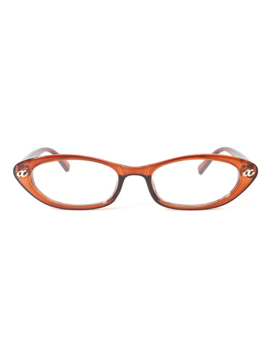Oval Cat Eye Transparent Glasses Frame – Retro Eyewear for Women