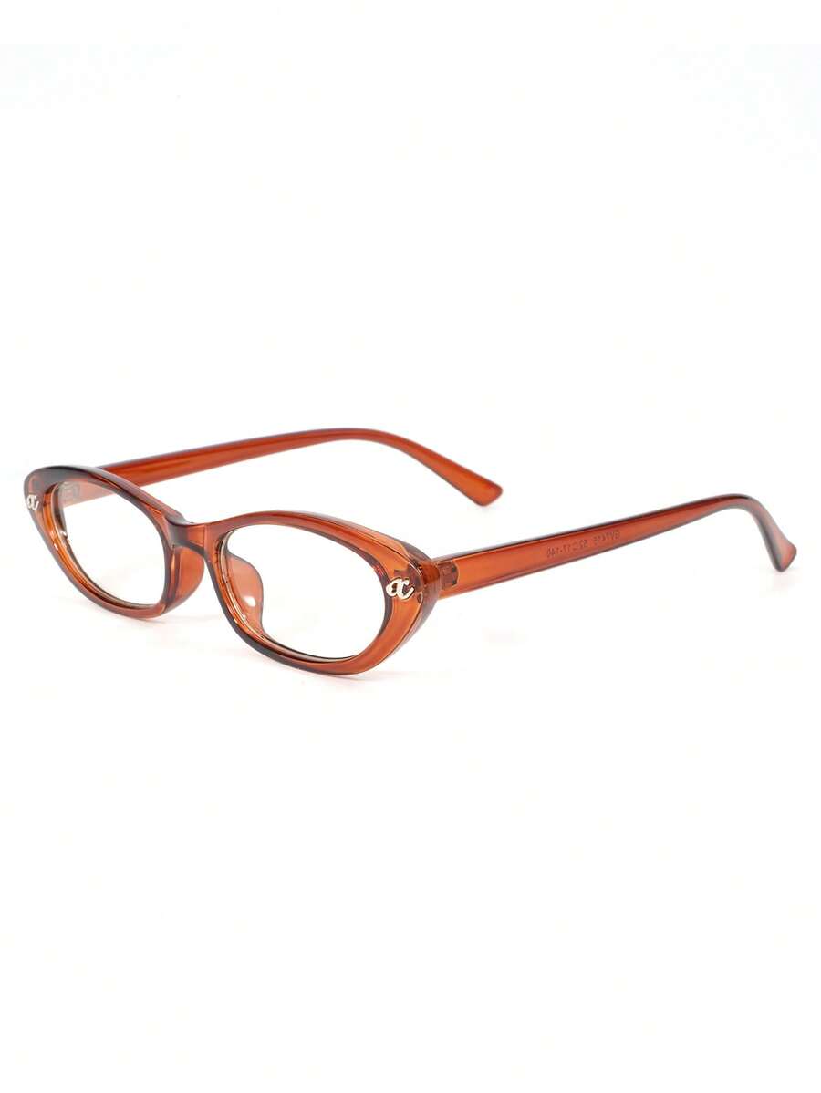 Oval Cat Eye Transparent Glasses Frame – Retro Eyewear for Women