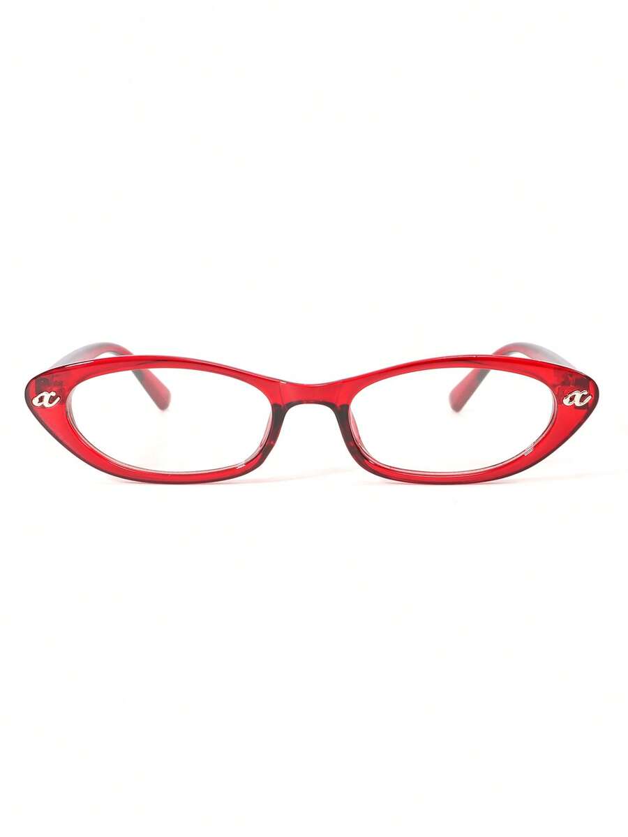 Oval Cat Eye Transparent Glasses Frame – Retro Eyewear for Women
