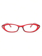 Oval Cat Eye Transparent Glasses Frame – Retro Eyewear for Women