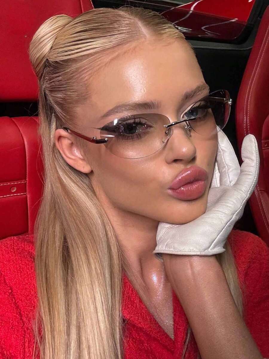 Y2K Futuristic Silver Sport Fashion Glasses – Street Style Eyewear