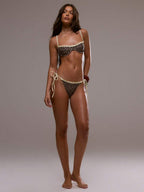 Gingham Frill Tie Side Bikini Bottoms – Summer Beach Vacation Swimwear