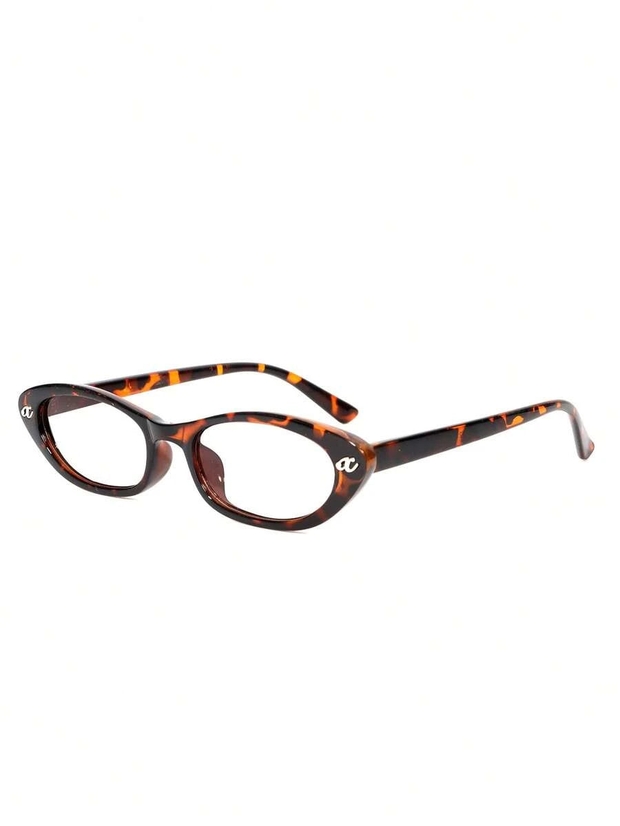Oval Cat Eye Transparent Glasses Frame – Retro Eyewear for Women