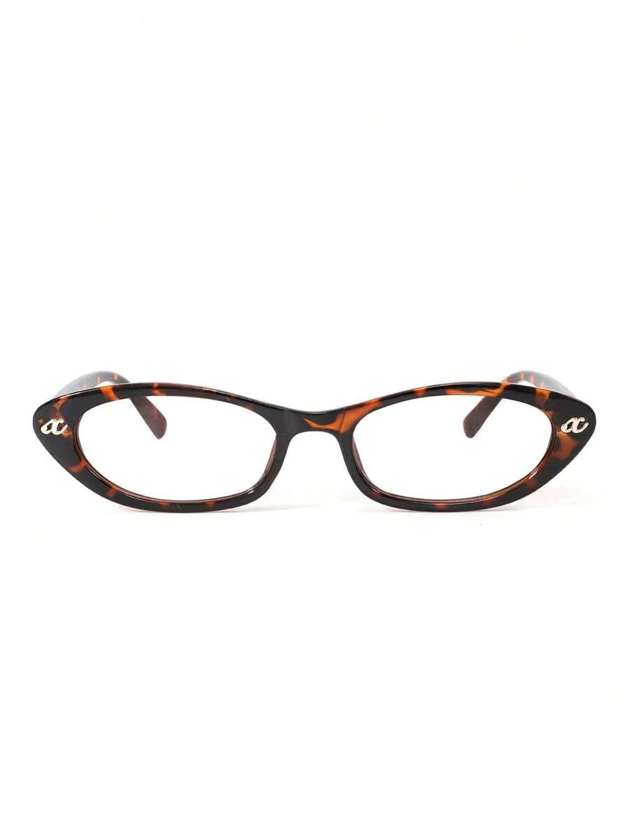 Oval Cat Eye Transparent Glasses Frame – Retro Eyewear for Women