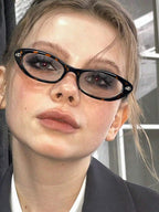 Oval Cat Eye Transparent Glasses Frame – Retro Eyewear for Women