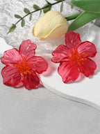 Colourful Resin Flower Earrings – Boho Jewellery for Women