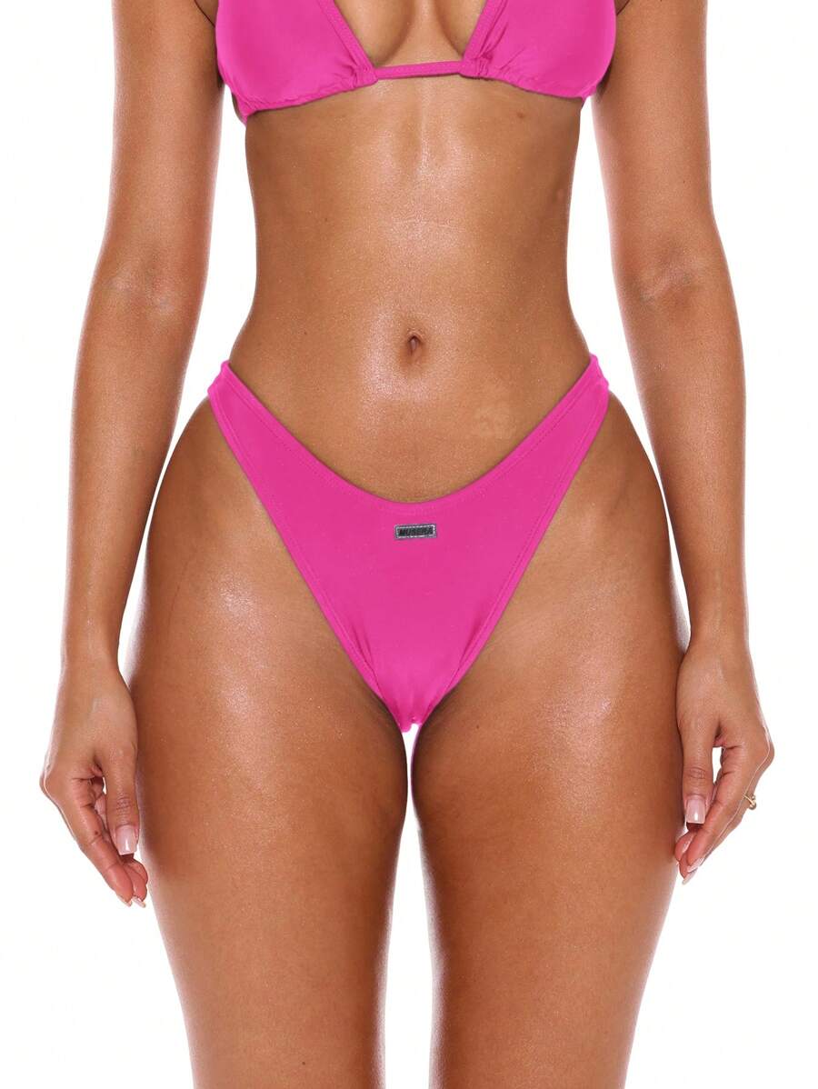 High Leg High Waist Print Bikini Bottoms – Summer Beach Vacation Swimwear
