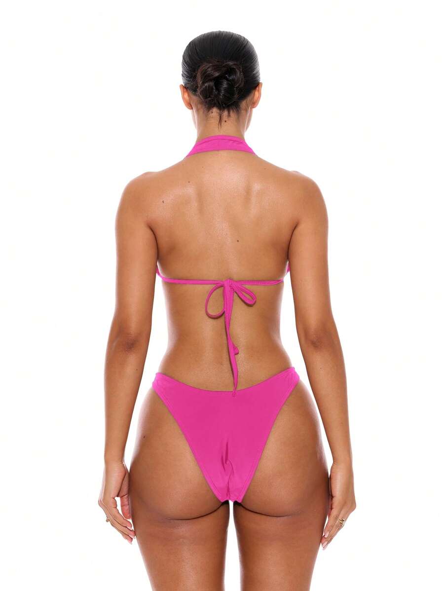 High Leg High Waist Print Bikini Bottoms – Summer Beach Vacation Swimwear