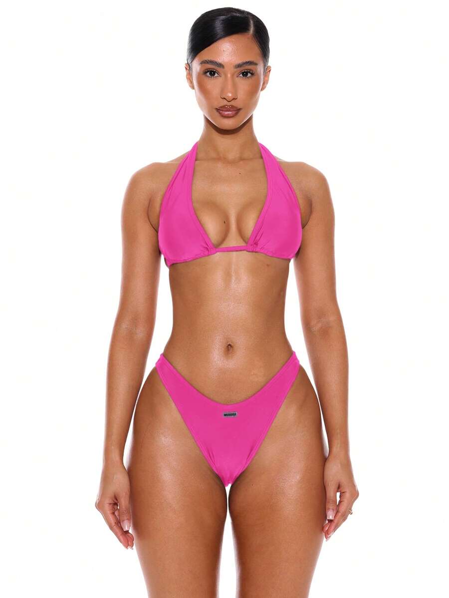 High Leg High Waist Print Bikini Bottoms – Summer Beach Vacation Swimwear