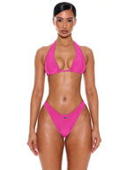 High Leg High Waist Print Bikini Bottoms – Summer Beach Vacation Swimwear