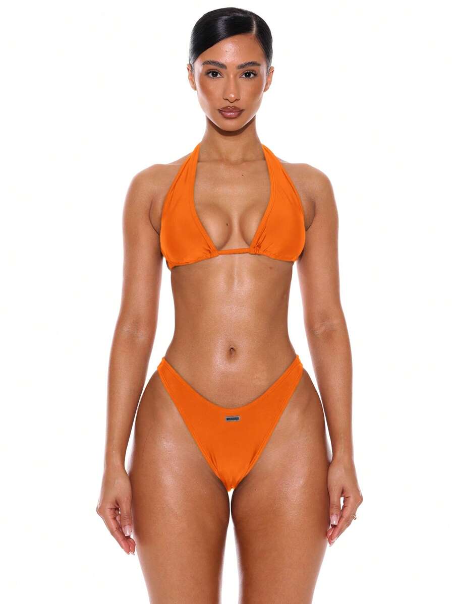 High Leg High Waist Print Bikini Bottoms – Summer Beach Vacation Swimwear