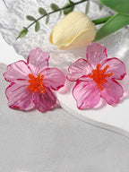 Colourful Resin Flower Earrings – Boho Jewellery for Women