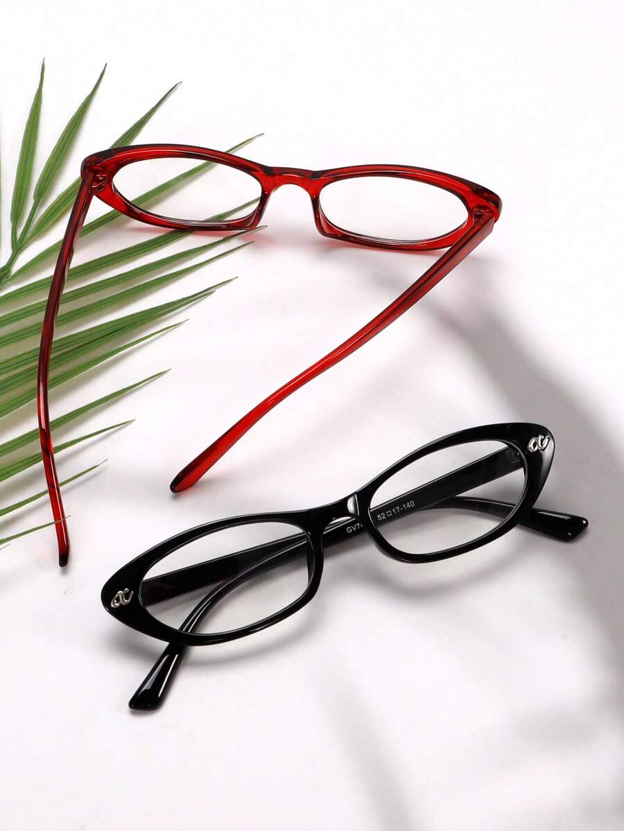 Oval Cat Eye Transparent Glasses Frame – Retro Eyewear for Women