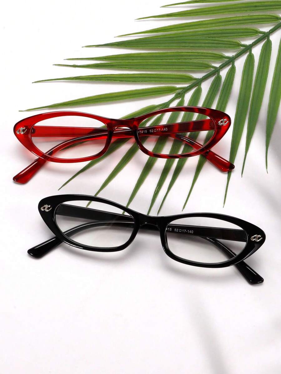 Oval Cat Eye Transparent Glasses Frame – Retro Eyewear for Women