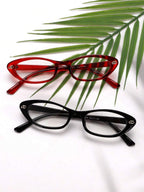 Oval Cat Eye Transparent Glasses Frame – Retro Eyewear for Women