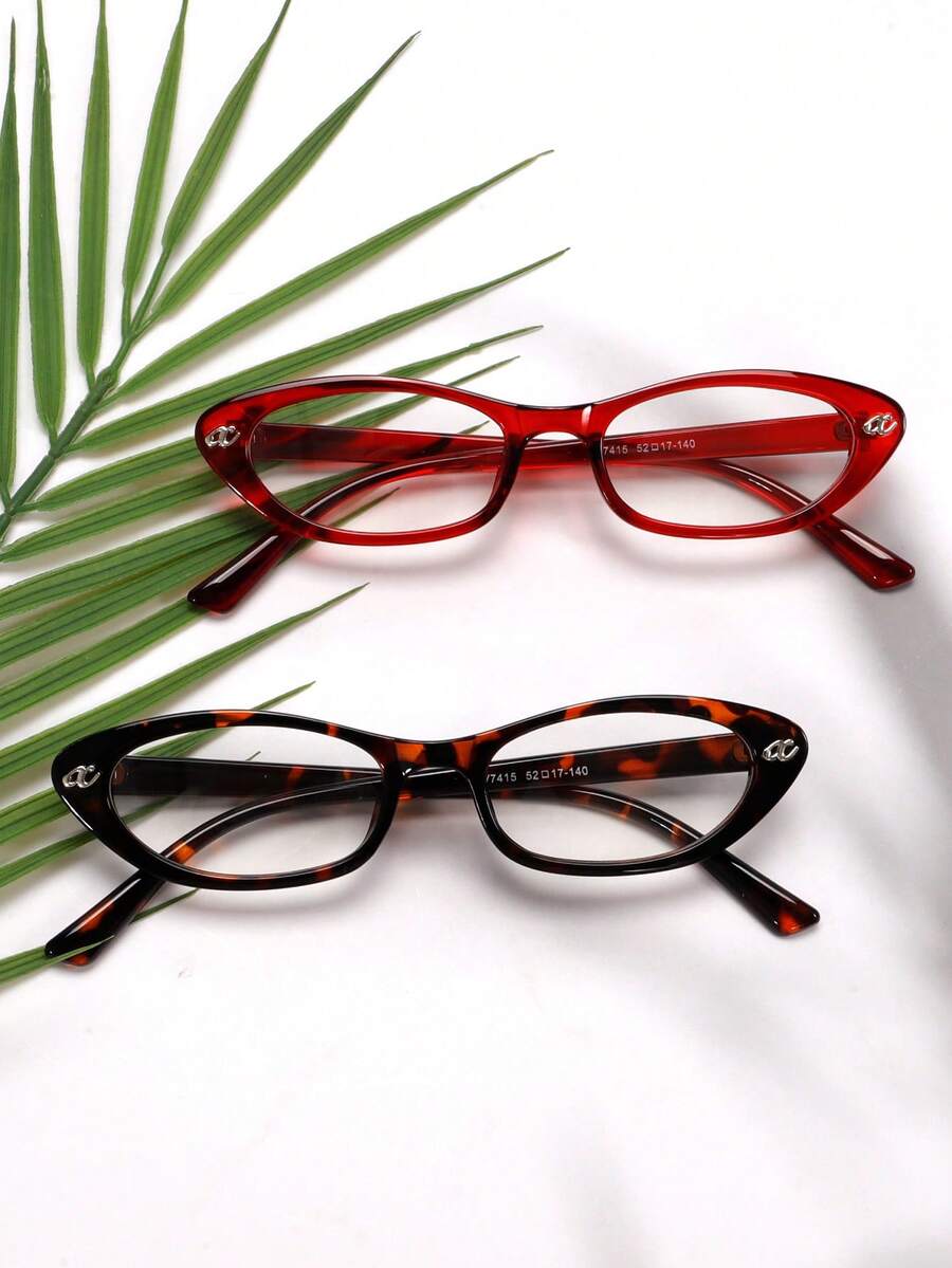 Oval Cat Eye Transparent Glasses Frame – Retro Eyewear for Women