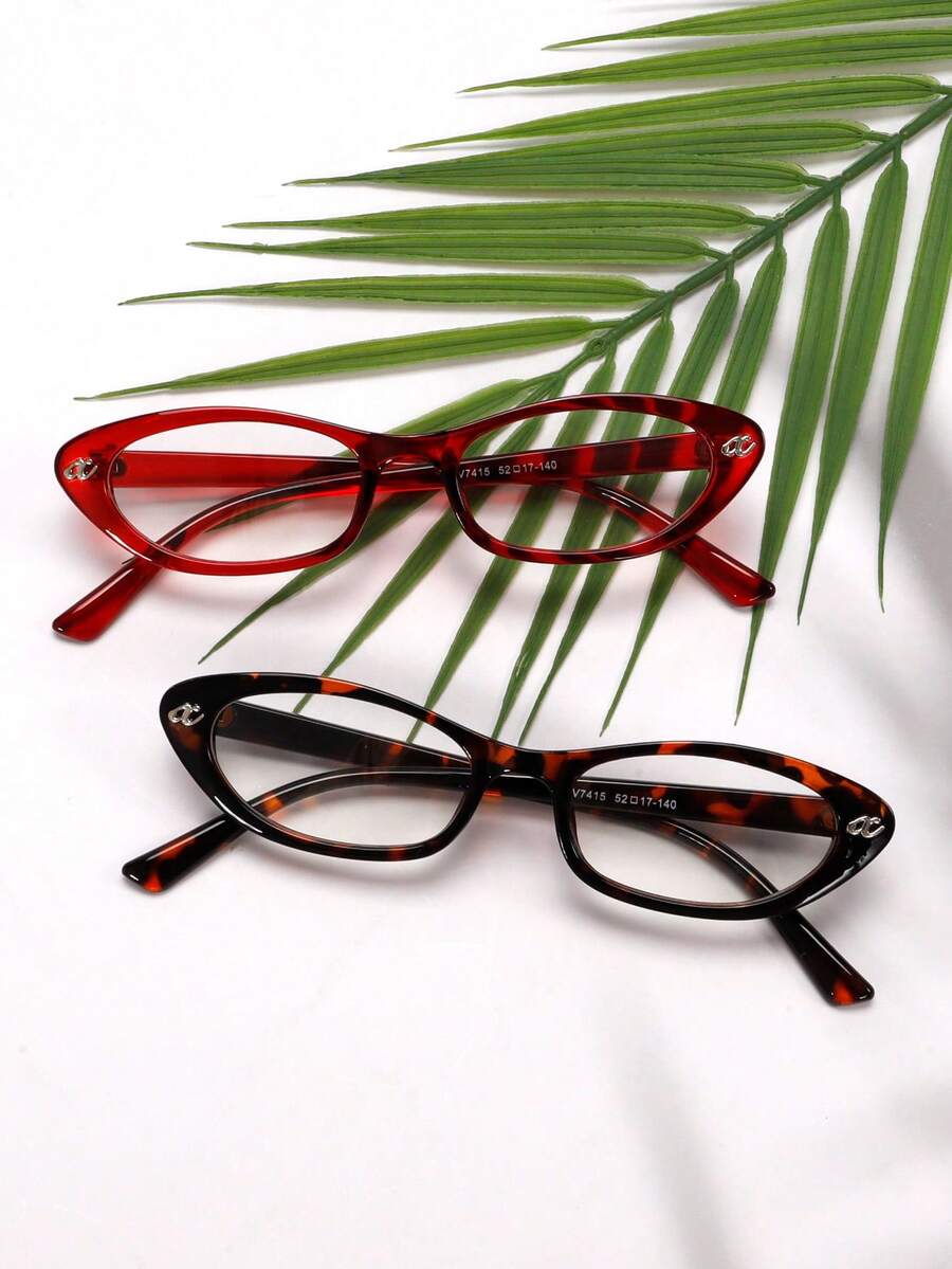 Oval Cat Eye Transparent Glasses Frame – Retro Eyewear for Women