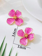 Tie Dye Drip Flower Asymmetric Stud Earrings – Jewellery for Women